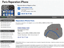 Tablet Screenshot of paris-reparation-iphone.com